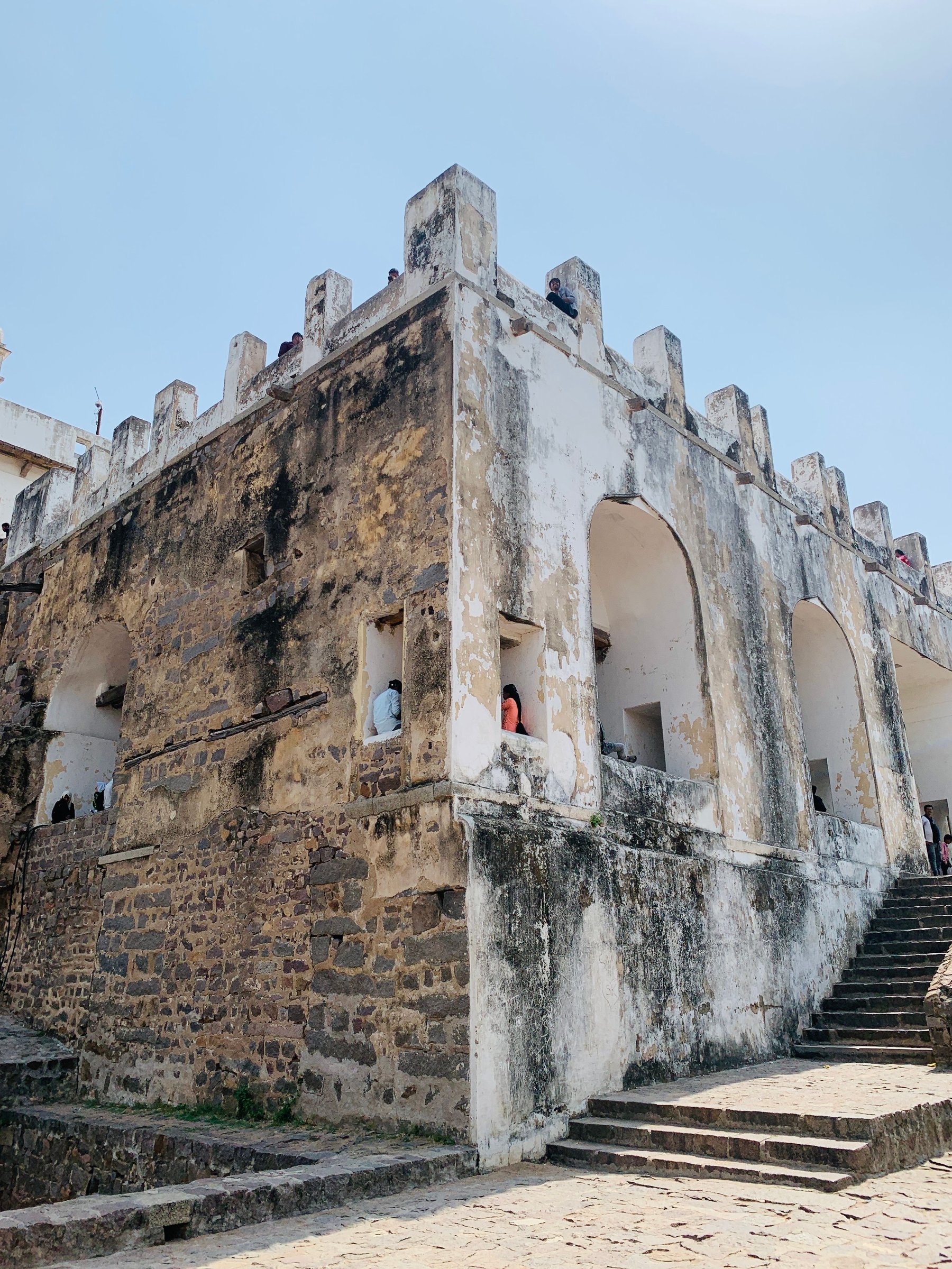 Fasil Ghebbi's fortress walls in Gondar, Ethiopia
